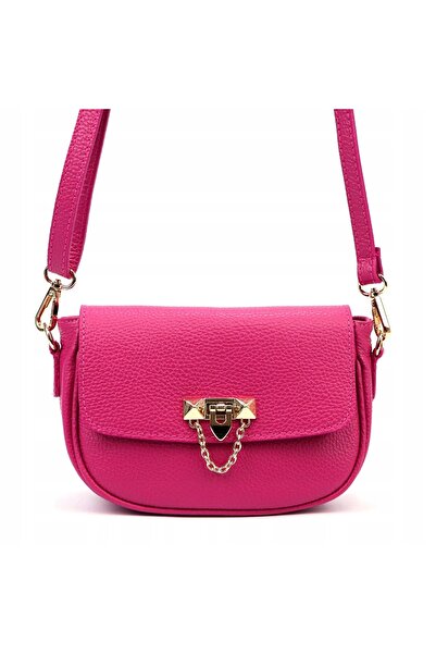 Vera Pelle LUKA DOLLARO geantă de umăr elegantă de damă din piele fuchsia