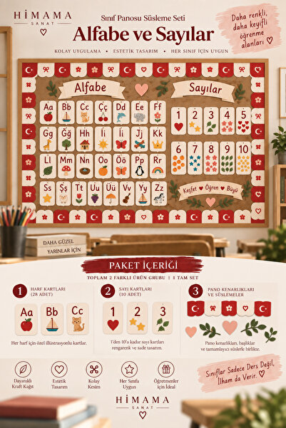 Sınıf Panosu Süsleme Seti | 4 Adet 50 cm Kraft Pano Kağıdı + 8 Adet Pano Kenarlığı | Öğretmen Sınıf Dekoru | Okul Süsleme OKUL KURALLARI PANO SÜSLEME ÖĞRETMEN SINIF İÇİ MALZEME MANTAR PANO SÜS
