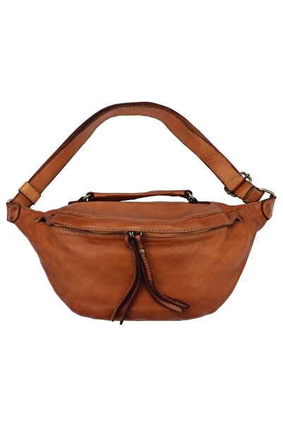 Vera Pelle Borsetă de talie din piele pentru femei, vintage BOHO, A0 VS, maro...