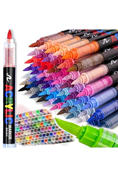 Martius Markere acrilice 120 cu pix colorat pentru haine, markere pentru piet...