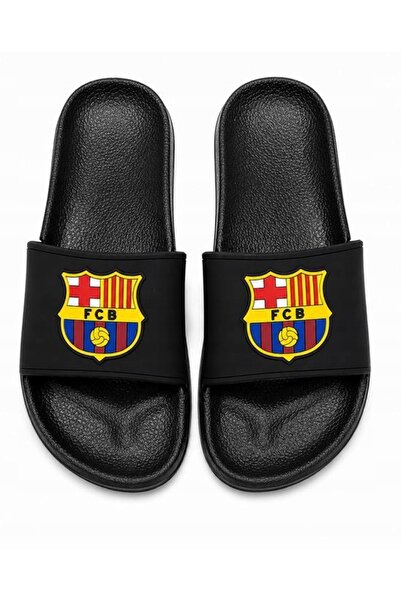 NO BRAND Șlapi bărbați FCB Barcelona Negru Oficial Pentru Fani 42