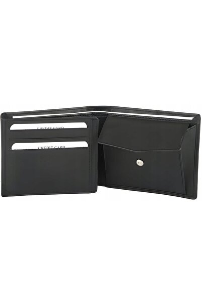 NO BRAND Portofel mic din piele pentru bărbați + Suport RFID pentru carduri d...