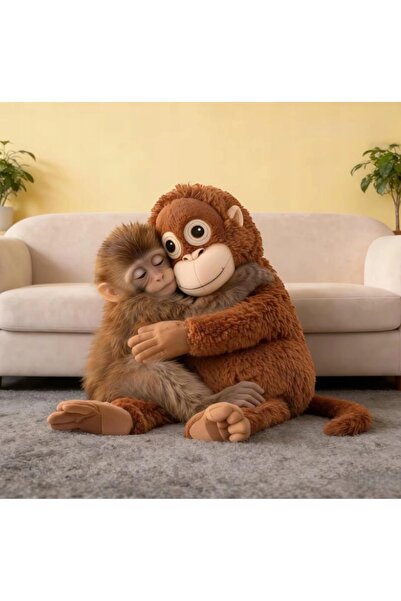 WKS MEGA JUCĂRIE DE PLUȘ MAIMUȚĂ ORANGUTAN, MAIMUȚĂ DE ÎNĂLȚAT, XXL, CU MÂINI...