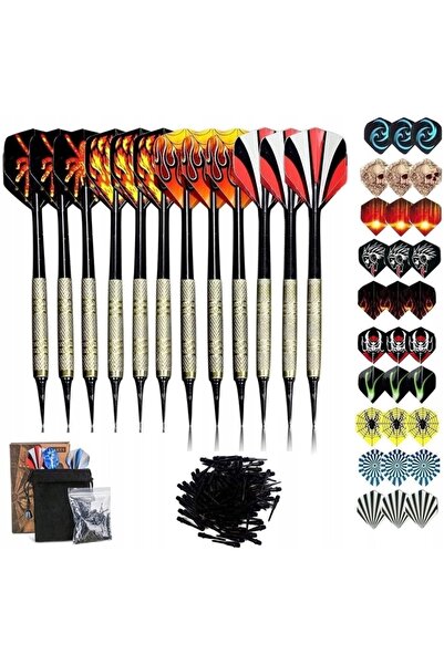 Nobo Kids 12 săgeți pentru darts electronic, săgeți pentru joc, 100 de puncte