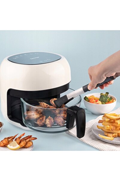 NO BRAND Sponge 4L 1000W Friteuză cu aer cald cu temporizator și 6 programe