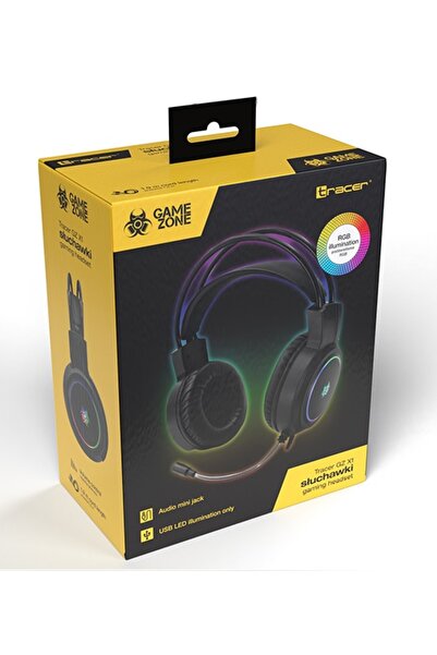 Tracer GAMEZONE GZ X1 Căști de gaming confortabile RGB de 50mm cu microfon TR...