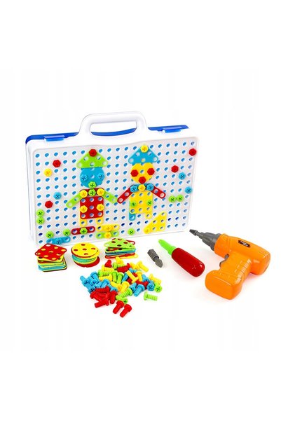 NO BRAND Set de blocuri de construcție creative, puzzle, șurubelniță, 151 pie...
