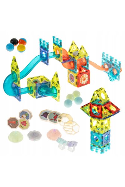 NO BRAND Blocuri magnetice de construcție 3D luminoase – Puzzle cu circuit de...