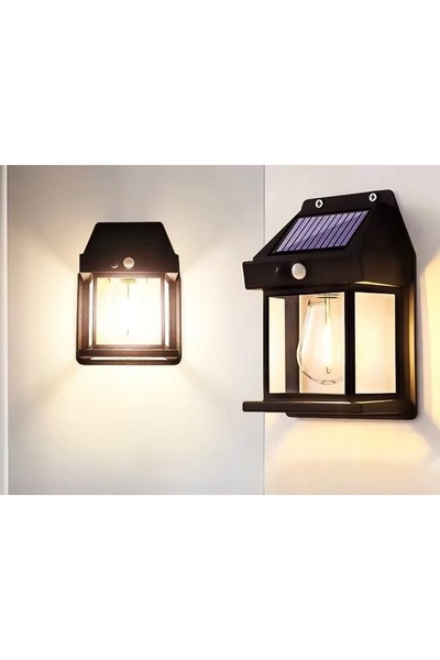NO BRAND 2x LAMPĂ STRADALĂ SOLARĂ IMPERMEABILĂ CU SENZOR DE PRESENȚĂ DE LA AM...