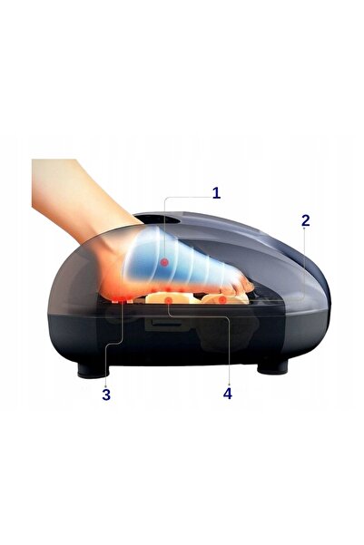 MaxTech Aparat de masaj pentru picioare Shiatsu, cu role de presiune și infra...