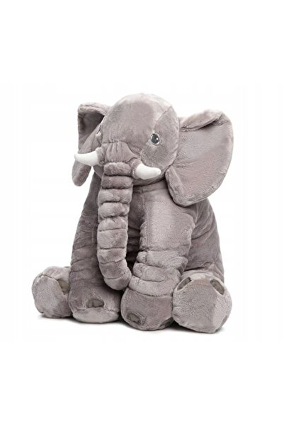 Stator Elefant de pluș de îmbrățișat, de dimensiuni mari, pernă.
