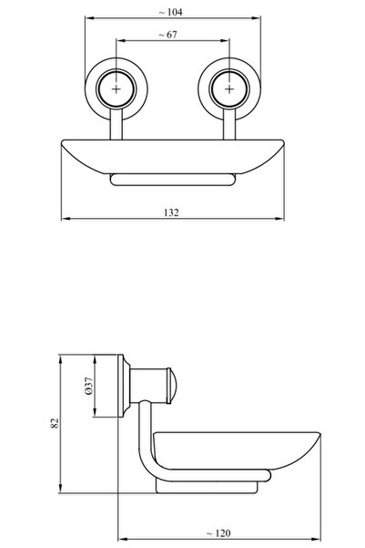 ANDEX Săpunieră din alamă 015/CC Clasic