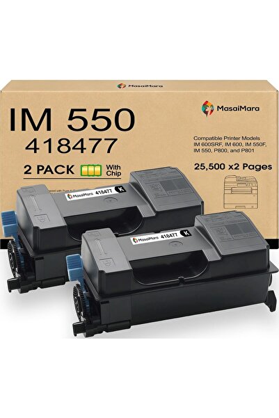 Ricoh IM550 TONER/IM600SRF/P800/P801-25K MONO TONER MUADİL 2 ADET