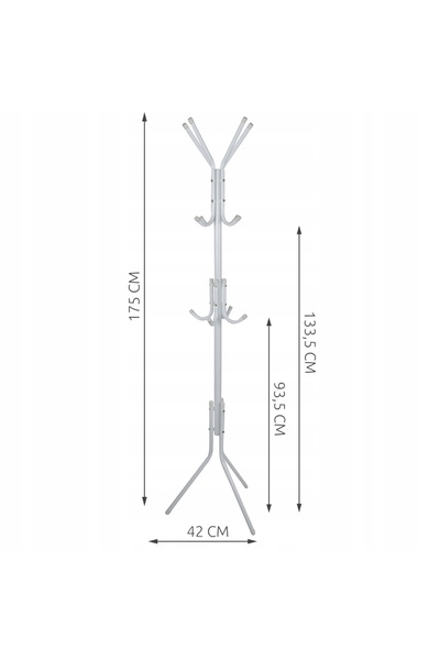 Ruhhy Cuier de podea 170cm - alb 23814
