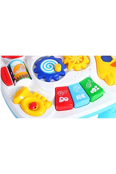 Landtoys Set educativ interactiv 2 în 1: Măsuță de oraș și panou muzical, Girafă