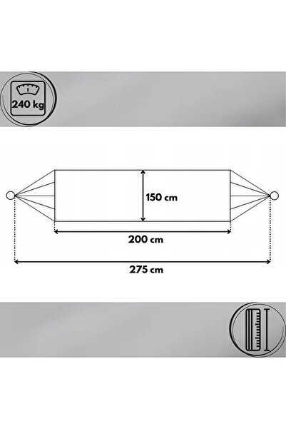 HAGE Hamac de grădină turistic boho rezistent dublu 150x275cm 240kg + geantă