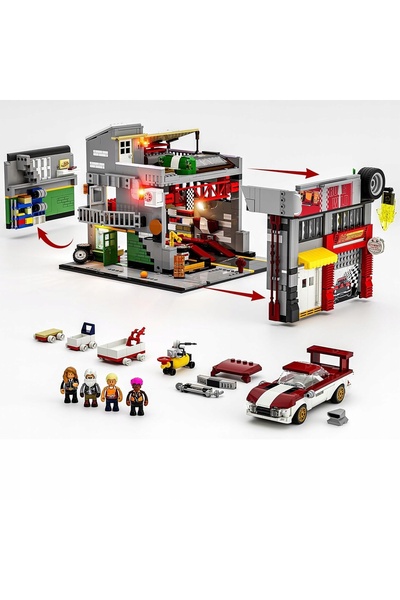 NO BRAND LUMIBRICKS Street MOD Garage Set de blocuri de construcție cu lumină...