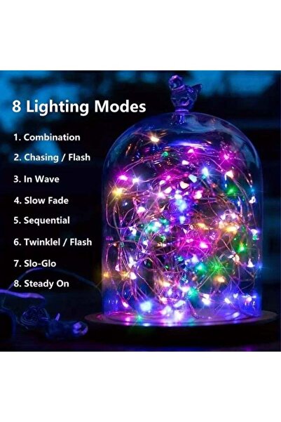 ViViRaSmi Solar Powered LED String Lights, LED Waterproof Outdoor Fairy Lights for Garden, Patio, Balcony, Ramadan & Party Decorations (White, 8 Modes)
