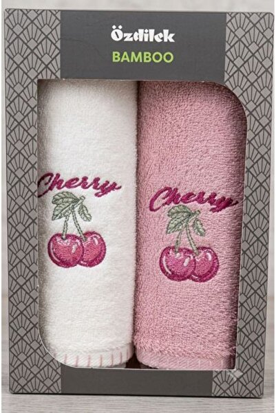 Özdilek Sweet Cherry Cream-Pink 2-Pack Boxed Towels