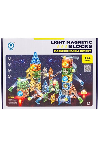 NO BRAND KULODROM TOWER BLOCURI MAGNETICE DE CONSTRUCȚIE LUMINOASE 174 de pie...