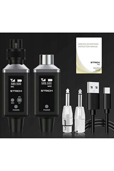 NO BRAND STRICH M3 Microfon UHF Transmițător Receptor XLR 16 Canale 50m Adaptor
