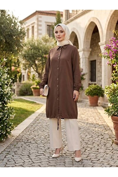 SHİROSA Long Hijab Tunic with Stopper