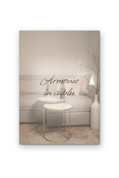 OEM Poster Carton Armonie in cuplu, citat motivational pentru perete, 250g, A4