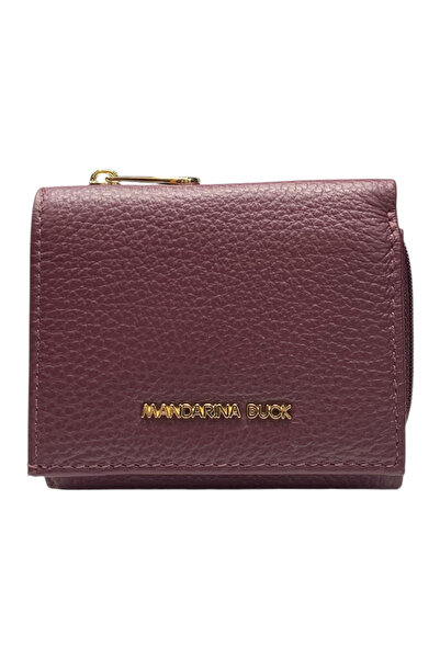 Mandarina Duck Μικρό Δερμάτινο Γυναικείο Πορτοφόλι για Κέρματα Μωβ P10FZP76-B03
