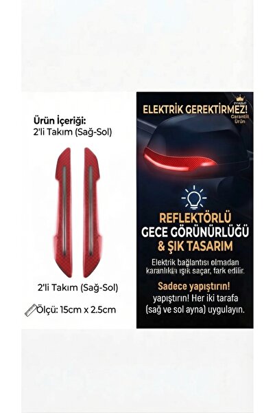 Generic Brand Car Exterior Parking Blind Spot Mirror Wide Angle Reflector Red...