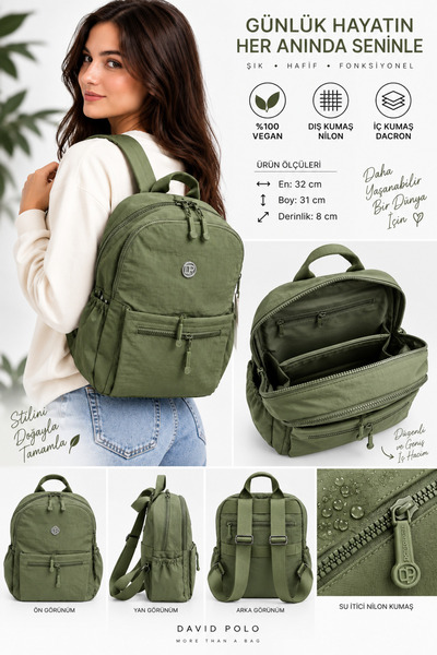 DAVID POLO Waterproof Backpack
