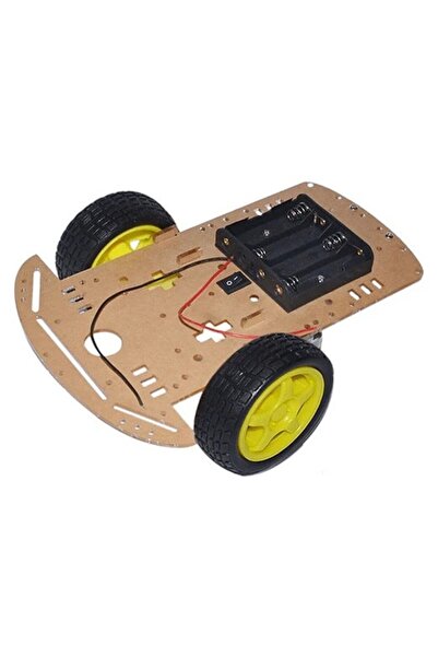 OEM Kit șasiu robot 2WD cu 2 motoare DC, reductor 48:1, roți de 65 mm, suport...