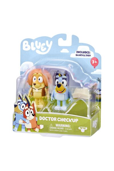 bluey Set de 2 figurine - & Indy, Doctor Checkup