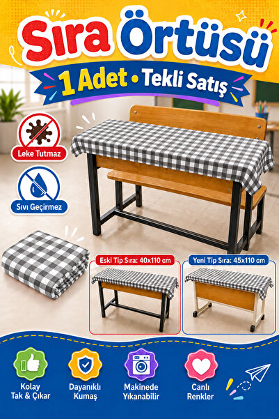 Soft Kare Tekli Duck Kumaş Sıra Örtüsü – Ölçü ve Renk Seçenekli, Leke Tutmaz,...