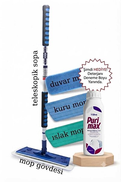 Silva Ultrafiber Mop 3’lü Set – Tüm Yüzeyler İçin Komple Temizlik Purimax Bul...