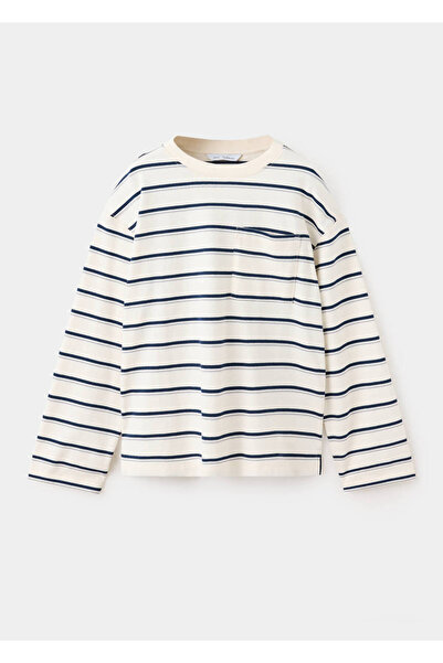 MANGO Kids Çizgili oversize tişört