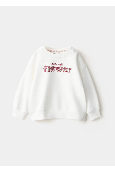 MANGO Baby İşleme detaylı sweatshirt