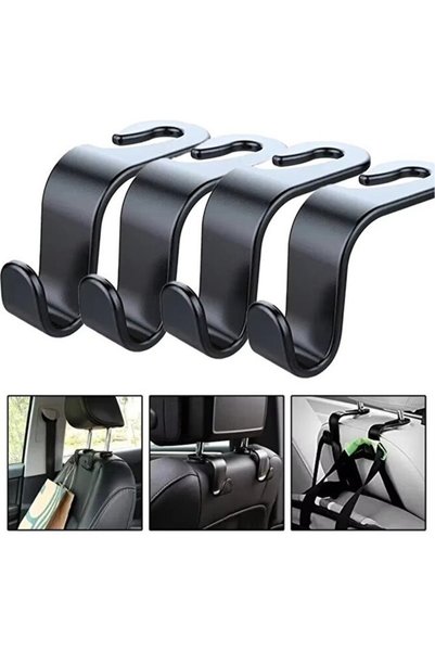 Depo Garaj 4-Piece Car Back Seat Headrest Hanger Practical Design Item Hanger