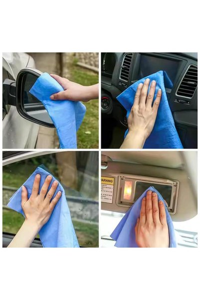 HerŞey Marketing Lavetă sintetică din piele de căprioară, 3 bucăți, cârpă pentru uscare automată, cârpă pentru sticlă, absorbantă de apă, cu uscare rapidă, cârpă de curățare universală, pentru chiuvetă de bucătărie, cârpă pentru uscare baie, multicoloră.