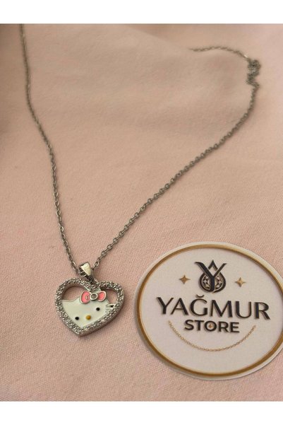Genel Markalar Hello Kitty Çelik Kolye - Kadın- Özel Hediye kutusunda