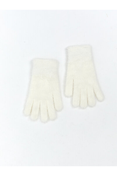 LC Waikiki Lcw Accessories Ecru Knitwear Plain Women's Gloves with Nevavm Dif...