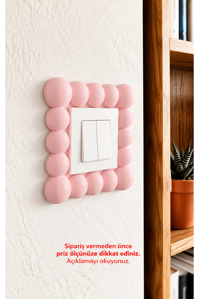 To Design Lab Balon, Yuvarlak Kabartmalı 8,5x8,5 cm Priz Süsü - Ölçünüzü kont...
