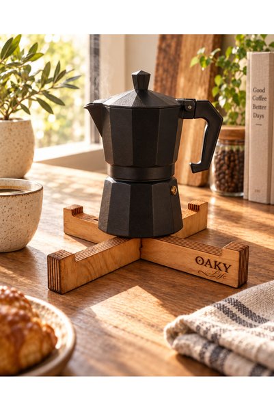 OAKY Life Light Oak Color Wooden Interlocking Trivet – 20 cm Natural Plywood Pot and Pan Mat