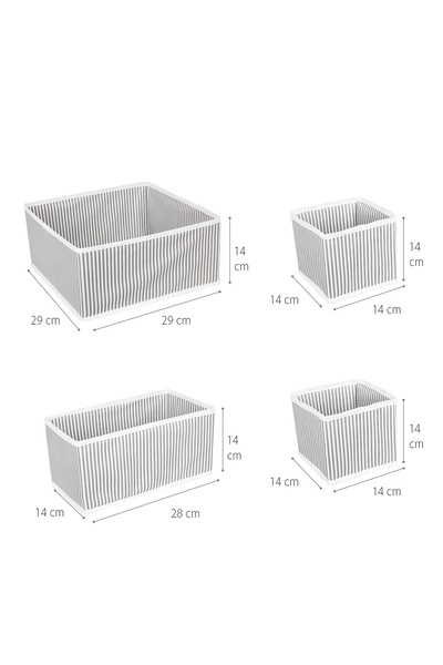 EMİLA HOME Set de 4 organizatoare pentru sertare și set de cutii de depozitare