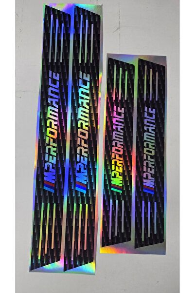 şimika tuning tuningmarketim M Car Door Sill Sticker 4 Piece Set – Hologram C...