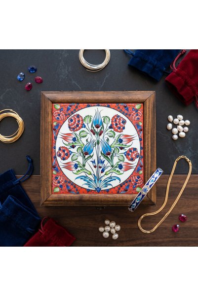 sharp&art KARANLIKTA PARLAYAN ÖZEL SERİ TAKI KUTULARI, EL İŞLEMESİ ÇİNİ KAPAK