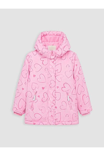 LC Waikiki Pembe Kız Çocuk Su İtici Mont