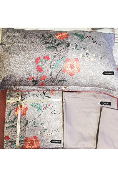 Sarev 100% Cotton Satin Double Duvet Cover Set