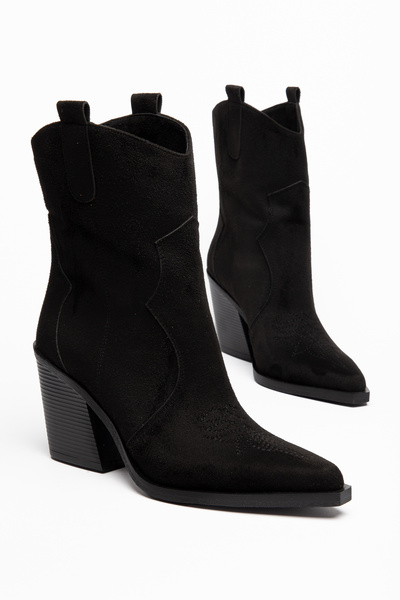 MS SUGAR SHOES Γυναικείες μπότες καουμπόι με λεπτομέρεια ραφής σε στυλ Wester...