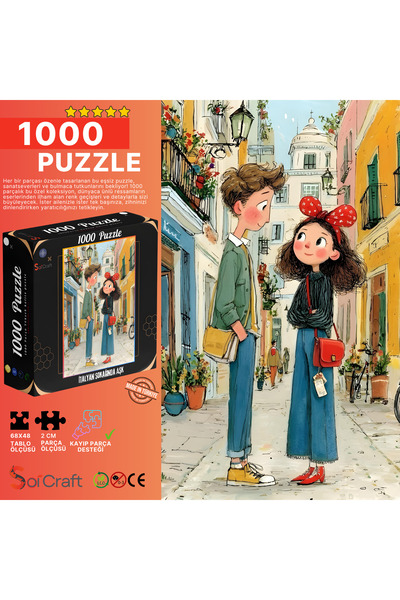 Soi Craft 1000 Parça Puzzle İtalyan Sokağında Aşk #6590