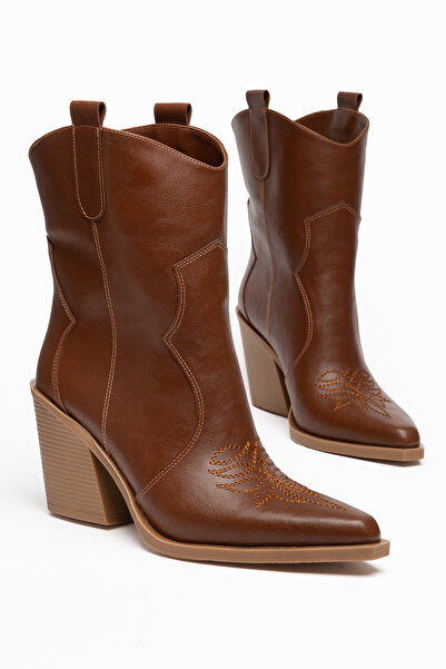 MS SUGAR SHOES Γυναικείες μπότες καουμπόι με λεπτομέρεια ραφής σε στυλ Wester...